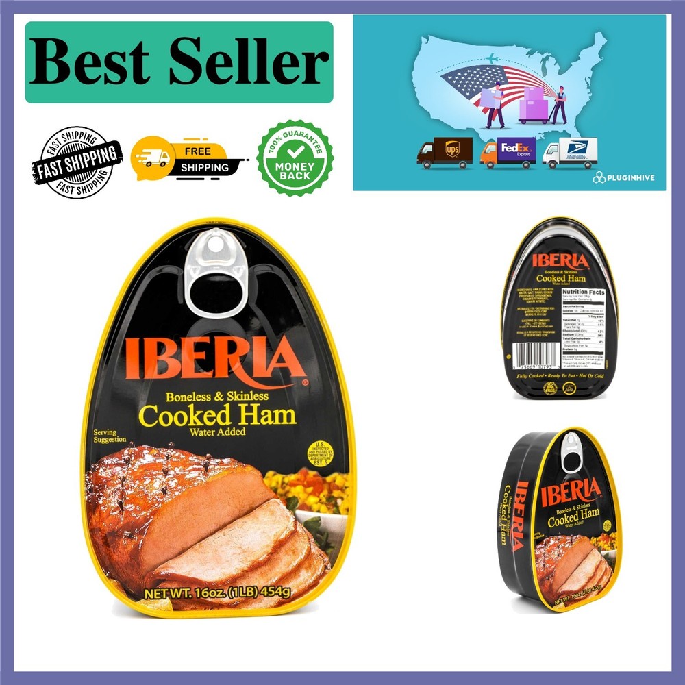 Iberia Boneless & Skinless Cooked Ham 16 oz – Easy, Flavorful Meal Solution