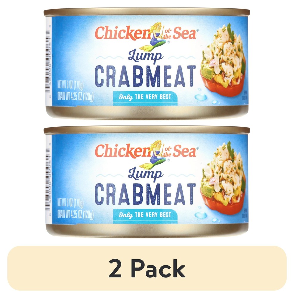 (2 pack) Chicken of the Sea Wild Caught Lump Crabmeat 6 oz