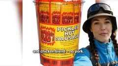 24-ct Pickled Hot Sausages – Individually Wrapped, Spicy Snack, 0.7oz Cups