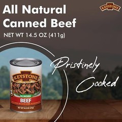 Keystone Beef Pack of 6 14.5 Oz Fully Cooked Shelf Stable Protein Snacks