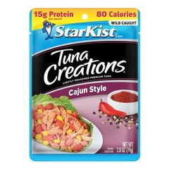 Tuna Creations Cajun Style Pouch 2.6 oz 24 Pack Wild Caught 15g Protein Per