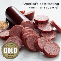 Farms Party-Size Signature Beef Summer Sausage, 26 ounces Gluten Free, 100% Beef