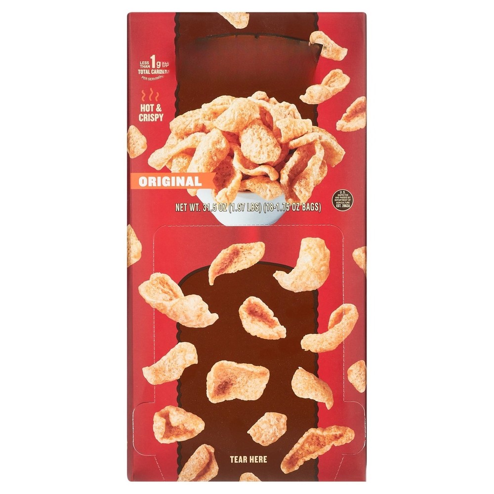 Bacon Curls Microwave Pork Rinds (Chicharrones), Original