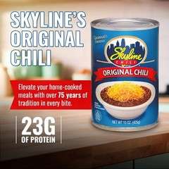 Classic 15oz Cincinnati Chili – No Beans, Hearty Flavor, Family-Size 8 Can Pack