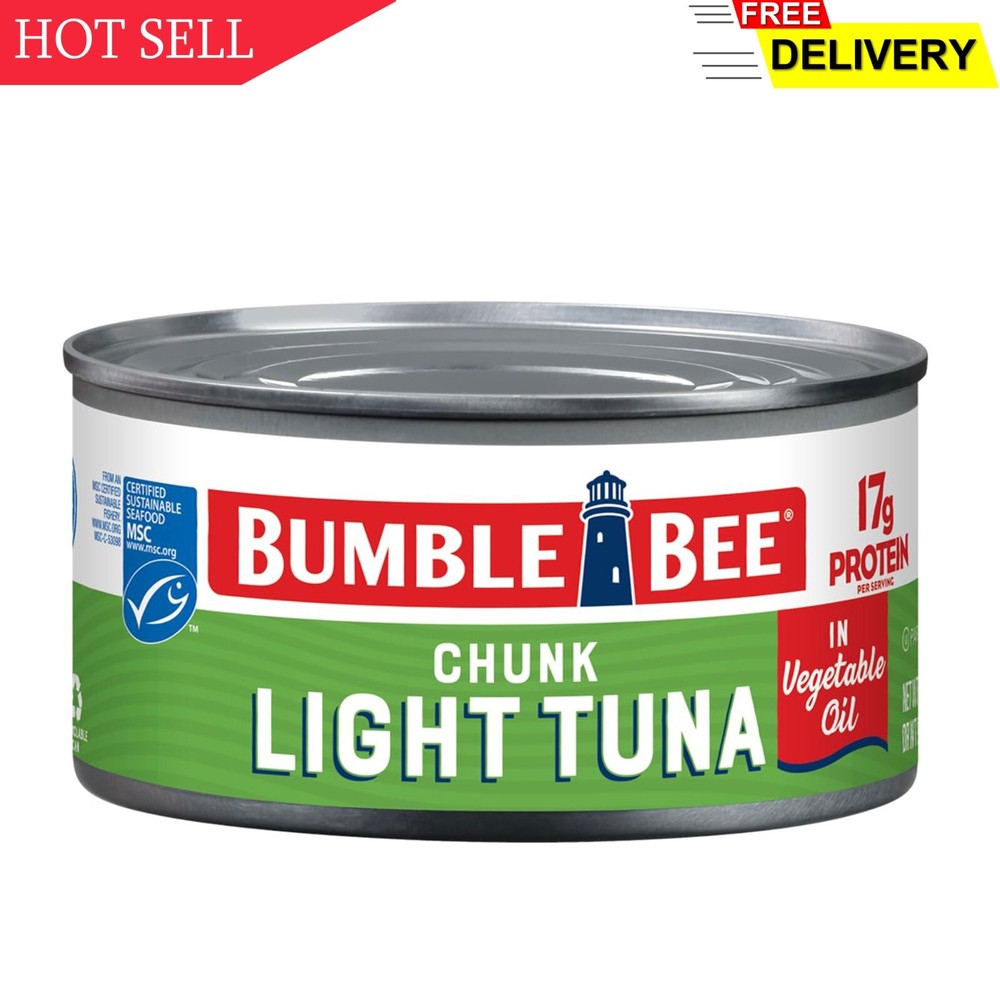 Bumble Bee Chunk Light Tuna In Oil, 5 oz Can – Wild Caught Skipjack Tuna – 22…