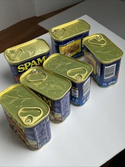 6 Cans of SPAM 25% Less Sodium – 12 oz Cans, Canned Luncheon Meat, Lower Salt