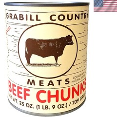 Canned Beef Chunks from Indiana – 75 Oz – Convenient Long-Term Storage