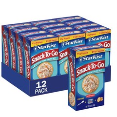 SnackToGo Ready to Eat Meals Tuna Salad Kit, 3.6 oz 12 Pack Classic Tuna Sala…