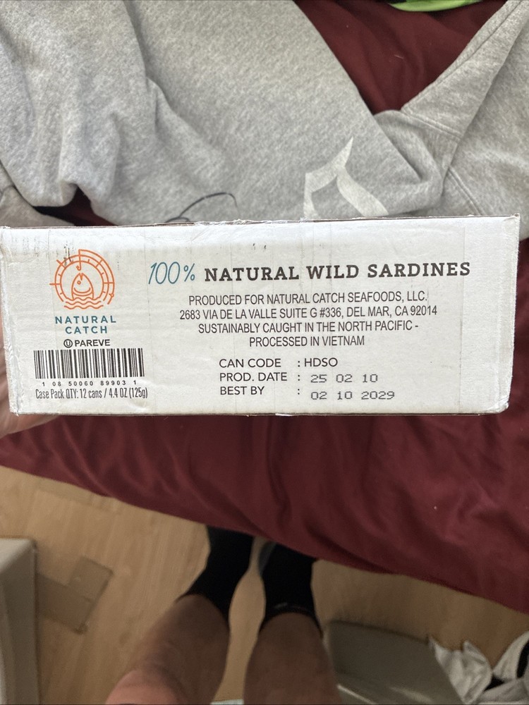 Natural Catch Wild Sardines Smoked in Organic Olive Oil 4.4oz 12 Pack