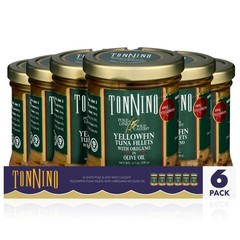Tonnino Tuna Fish Yellowfin Pole&Line – Oregano – Pack of 6 – Alternative to …