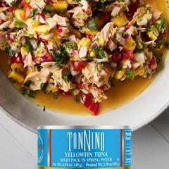 Tonnino Yellowfin Tuna Fish in Spring Water Pack of 12 Can