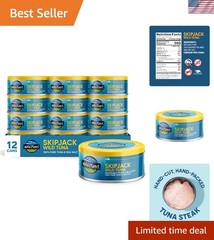 Skipjack Wild Tuna, Sea Salt, Canned Tuna, Pole & Line Sustainably Wild-Caugh…