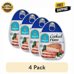 4 Pack Bristol Cooked Canned Ham 16oz Smoke Flavor Picnic