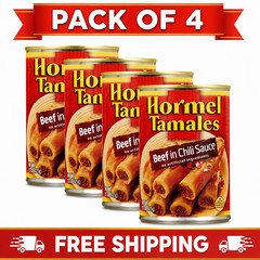 HORMEL Beef Tamales with Chili Sauce 15 oz Steel Can (Pack of 4)