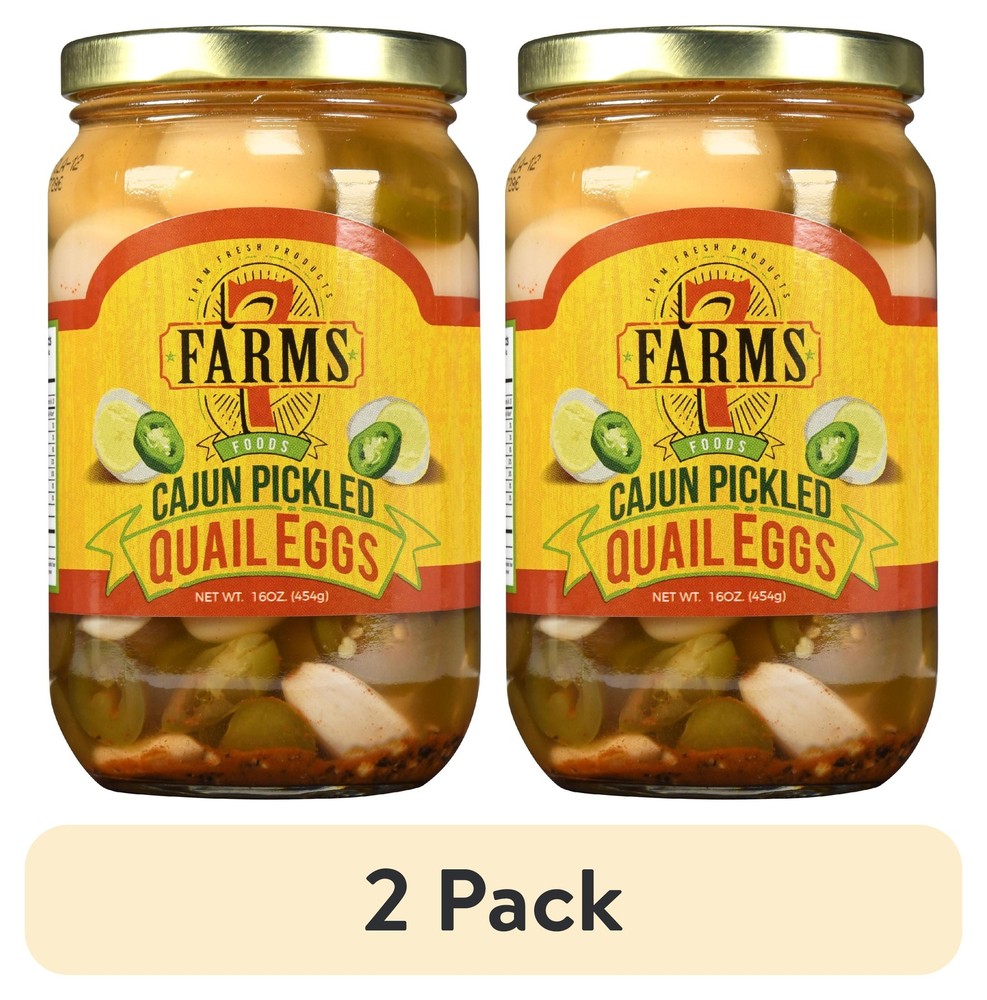 (2 pack) 7 Farms Cajun Pickled Quail Eggs,NEW PRODUCT EXPLOSION