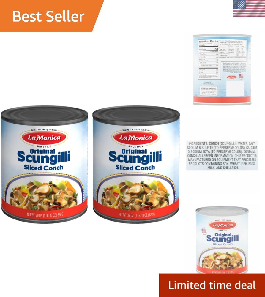 Scungilli – 29 oz Can | Conch Meat | Ready to Eat | Perfect for Salads, Past…