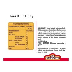 5X TAMALES DE ELOTE – Sweet Corn Tamales – 110g Each One (Pack of 5)