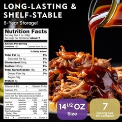 12 Cans – Grandma Werling’s Shredded Seasoned Pork with BBQ Sauce 14.5 Oz Cooked