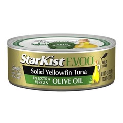 Solid Yellowfin/Light Tuna in Extra Virgin Olive Oil, 4.5 oz, 4 Cans,