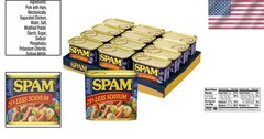 Iconic Flavor: 25% Less Sodium Canned Meats – 12 oz x 12 Pack for Easy Meals