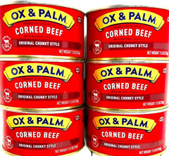 OX & Palm Corned Beef with Juices Original Chunky Style 11.5 oz ( Pack of 6 )