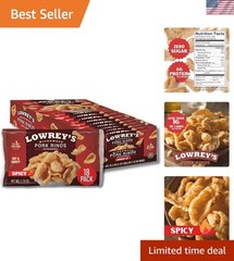 Delicious Hot & Spicy Bacon Curls – 1.75 oz Bags, Pack of 18 for Keto Lovers