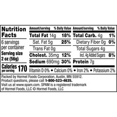 6 Pack SPAM BACHAN’S Japanese BBQ Sauce Flavored, 12 oz Can