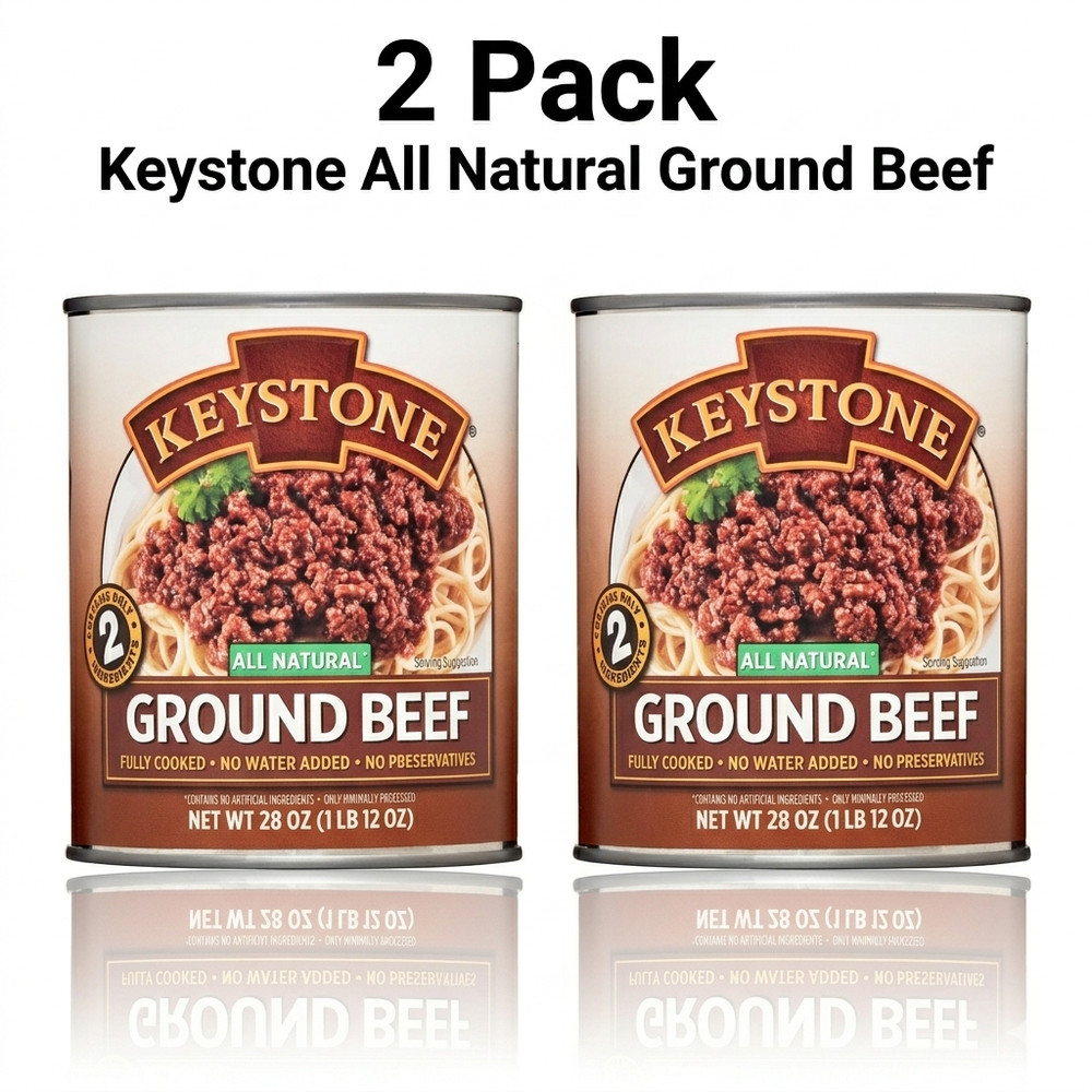 (2 Pack) Keystone All natural Ground Beef 28 oz Can