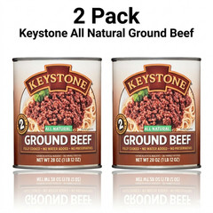 (2 Pack) Keystone All natural Ground Beef 28 oz Can