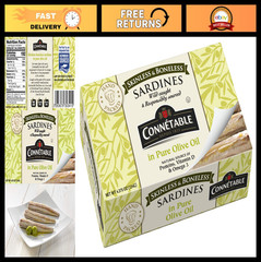 Sardines in Pure Olive Oil – Skinless Boneless, 4.375 oz, Pack of 12 – Gourmet S
