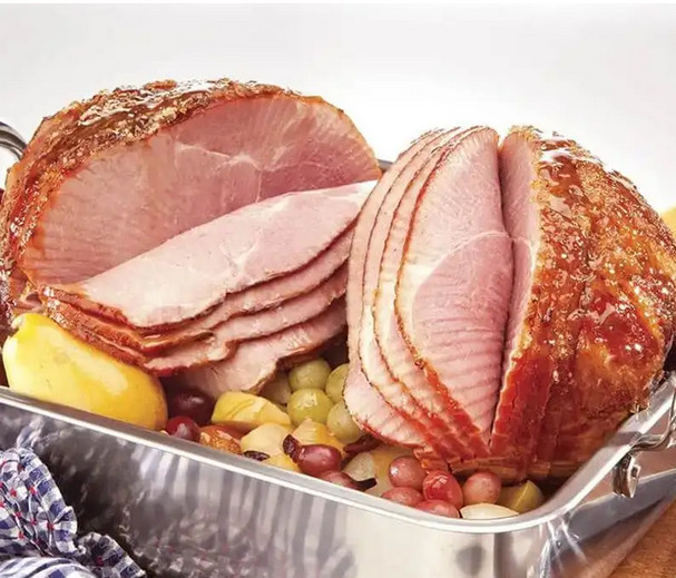 6.5 Pound – 8 Pound Spiral Sliced Semi Boneless Half City Ham