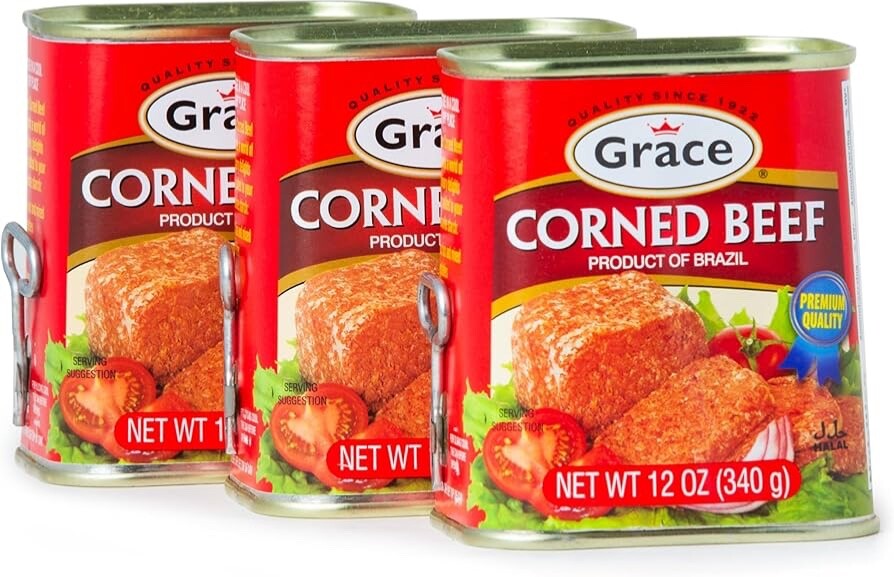 Jamaican LARGE Grace Corned Beef Pack of 3