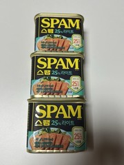 Sealed 12oz SPAM Light/ Lite 25% Less Sodium x3 Single Cans From South Korea !