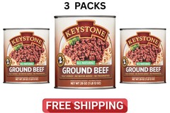 Free Shipping Keystone All Natural Ground Beef, 28 oz Can 3 cans