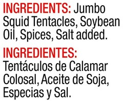 4 Ounce Pack of 10 Natural Wild Caught Squid Seafood High Protein for Cooking