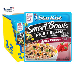 Smart Bowls Spicy Pepper, 4.5 Oz Pouch (Pack of 12) – Features Rice & Beans with