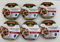 Mediterranean Tuna Bean Salad, 7.76 oz Bowls Pack of 6, Ready to Eat 2028