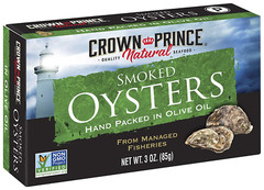 Natural Smoked Oysters in Pure Olive Oil, 3-Ounce Cans (Pack of 18)