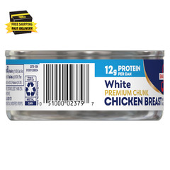 Swanson White Premium Chunk Canned Chicken Breast in Water, Fully Cooked Chicken