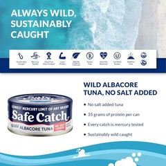 Safe Catch Albacore Tuna No Salt, 5oz 6-Pack