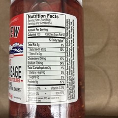 Bay View Smoked Pickled RED HOT Sausage Beef Pork Gluten Free, 8 oz 2 Jars