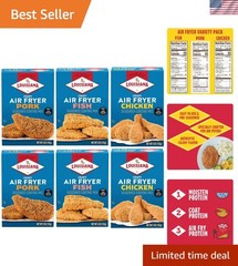 Flavorful Air Fry Variety Pack – 6 Packs of 5 oz Coating Mix for Quick Dinners