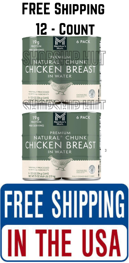2 Pack – Member’s Mark Premium Chunk Chicken Breast 12.5 oz., 6 count.
