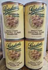 Gordon’s Chesapeake Classics 15 oz Whole Ocean Cocktail Clams Free Ship 4 pack