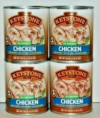 (4 Cans) Keystone Chicken **ALL NATURAL – NO PRESERVATIVES – FULLY COOKED** 28oz