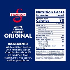 Swanson Original White Chunk Fully Cooked Chicken, Ready to Eat, Simple Onthe…