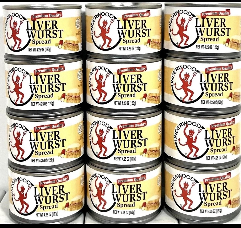 Underwood Premium Quality Liver wurst Spread 4.25oz ( Pack of 12 ) New