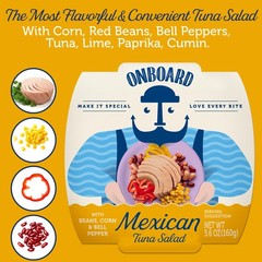 Ready to Eat Mexican Tuna Salad – Tuna Snacks with Beans, Peppers, Corn & Lim…