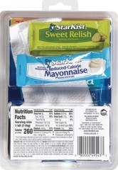 Lunch-To-Go Mix Your Own Tuna Salad, Chunk Light Tuna Pouch, 4.5 Ounce Kit, P…