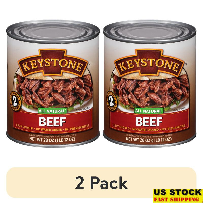 2 Pack Natural Beef Fully Cooked No Preservatives Ready To Eat Canned Meat New